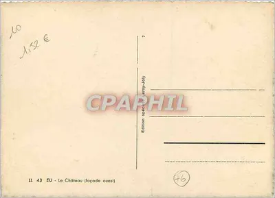 O Castelo (fachada oeste) — LL 43 EU — Edição especial Leroy-Joly — Verso