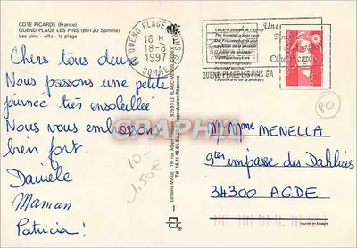 Quend plage les Pins — Wydawca: Éditions MAGE, nr serii 10-1550 — Rewers