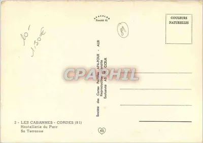 Castelo de Lapetraide — terraço — Sociedade das Cartas Romana, Albi — Verso