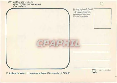 Porto La Gavine — Os Palmiers — éditions de france — Verso