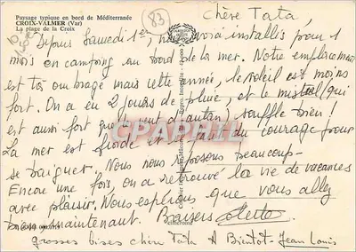 Praia da Croix — Croix-Valmer (Var) — editor Cimérome — Verso