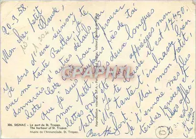 Port St. Tropez — reprodukcja — Signac & Partenaires, nr 306 — Rewers