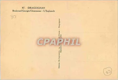 Draguignan — Boulevard Georges Clemenceau — L'Esplanade — Wydawnictwo De Leyronnais — Rewers