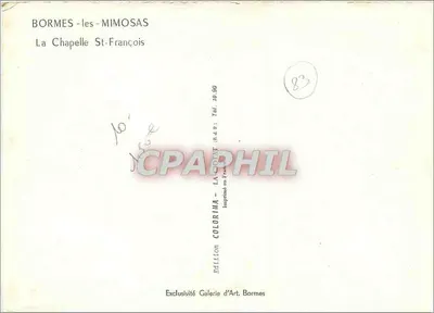 Bormes-les-Mimosas — Katedra św. Franciszka — Wydawnictwo Colorima, Bormes — Rewers