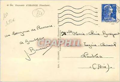 Orange — Zabytkowy obiekt — wydawca J. Cellard, nr 41 244 — Rewers