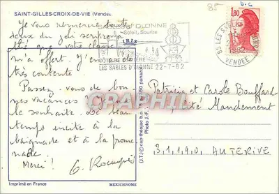 Saint-Gilles-Croix-de-Vie — widok mostu i rzeki — Graphil — Rewers