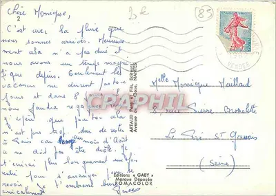 Les Sables-d'Olonne — Vista panorâmica — Editor ARTAUD Paris e Filhos, Nantes — Verso