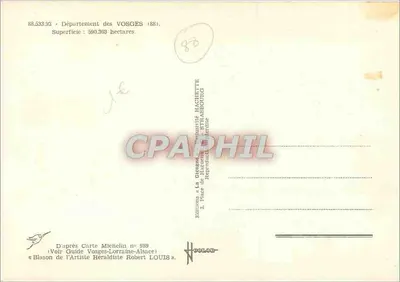 Vosges — Departamento das Vosges (88) — Edições Hachette — Verso
