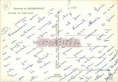 Cachoeira de Saint-Amé — Arredores de Remiremont — Estel — Verso