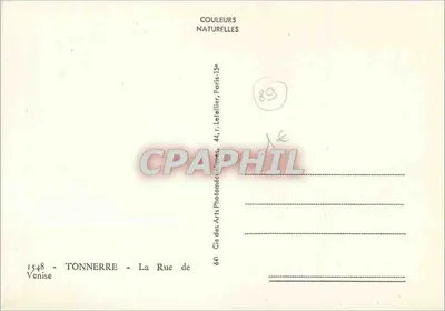 Tonnerre - La Rue de Venise — widok na kanał — wydawca Couleurs Naturelles, nr 1548 — Rewers