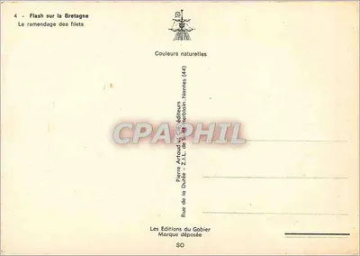 Reparação de redes — Bretagne — Pierre Arnaud e Cie, Nantes — Verso