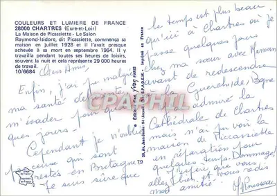 Dom Picassiette — Eure-et-Loir — Wydawnictwo Sztukowe Jean-Juifs - 94 — Rewers