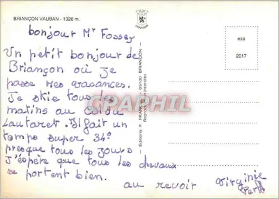 Fort Vauban w Briançon — widok z wejścia głównego — Wydawnictwo Francuskie — Rewers