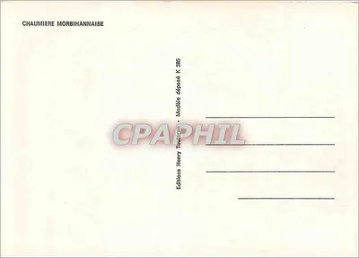 Chalé morbihano — desenho a tinta — H. Houleron — Verso