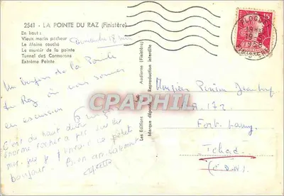 La Punta del Raz — Vecchio pescatore marinaio — Les Éditions Audierne — Verso