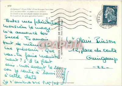 Bildhübsches Bretagne — Quimper — Belles Éditions de Bretagne — Rückseite