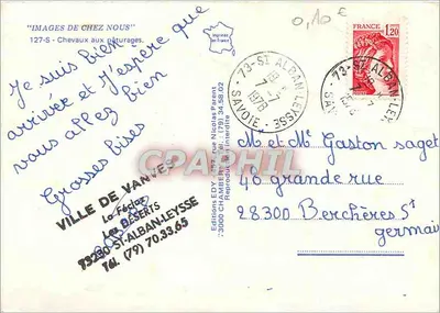 Cavalos no pasto — Editor Edy, n° 127-S — Verso