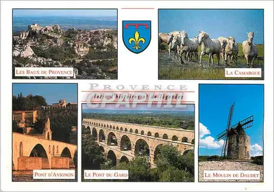 Les Baux de Provence — A Camargue — Pont d'Avignon — O Pont du Gard — O Moulin de Daudet — Provence, Terra de histórias e lendas