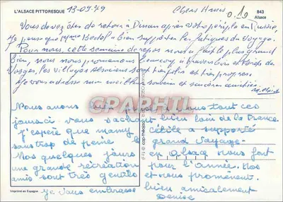 PITTORESKNA ALSACJA — Andlau, Obernai, Mont Ste-Odile, Barr, Strasbourg, Molsheim, Haut-Koenigsbourg, Dambach, Champ du Feu — Wydane w Hiszpanii — Rewers