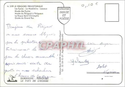 Dordogne-Périgord — O país do homem — Edições Image et Poésie, n° 3199 — Verso