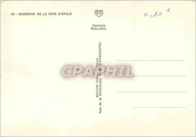 Côte d'Opale — Lembrança da Côte d'Opale — Artaud Frères, Nantes-Carguefou — Verso
