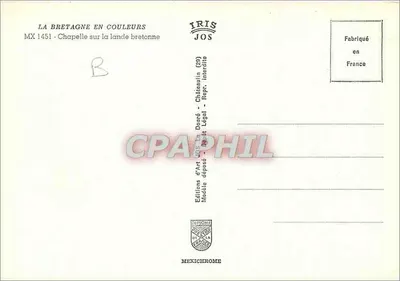 Cappella sulla landa bretonna — Châteaulin (29) — Edizioni d'Arte Jos — Verso