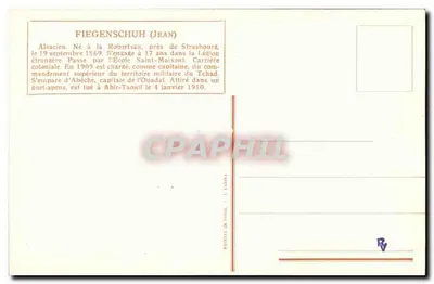 Soldado colonial na África — ilustração — FIEGENSCHUH (JEAN) — Verso