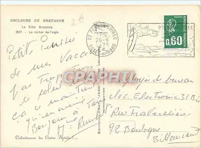 Der Adlerfelsen — Bretonische Küste — Éditions Jack — Rückseite