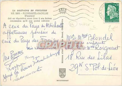 Plougastral-Daoulas — No País das Framboesas — Éditions d'Art Jos — Verso