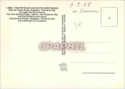 Tempestade na Bretanha — Edição de Arte UOS, Le Doaré, n° 1.3805 — Verso
