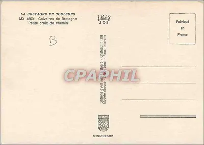 Calvaire de chemin — Salut Belvain — Éditions d'Art Jos (39) — Achterkant