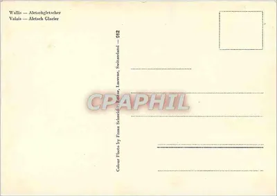 Ghiacciaio di Aletsch — Valais — Lucerna, Svizzera — 912 — Verso