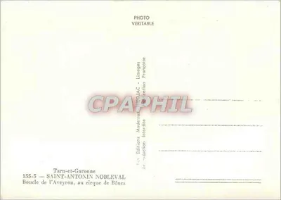 Boucle del Aveyron, en el cirque de Bônes — Tarn-et-Garonne — Ediciones Modernas Limagès — Reverso