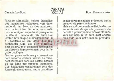 Lago Bow — Alberta, Canadá — Edição Seron XXIII-A2 — Verso