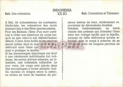 Bali. Una cremazione. — Tabanan — XX-B3 — Verso