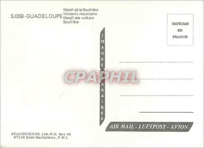 Massif de la Soufrière — Montanhas vulcânicas — SCANDINEXIM, Ltd. — Verso