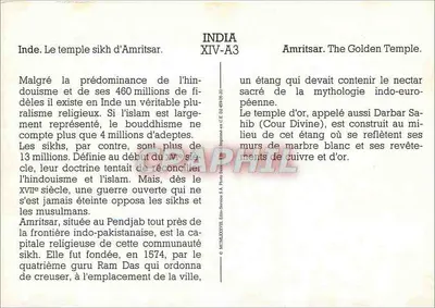 Złoty Tempel w Amritsari — Indie — n° XIV-A3 — Rewers