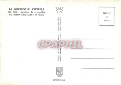 Binnenkant van een houten hut — Porzay (Sainte-Anne la Palud) — Edities van Kunst Jos La Dassé — Achterkant