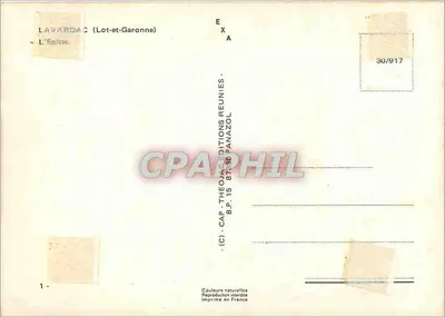 Kerk van Lavardac — Lot-et-Garonne — Edities Théodis Reunies — Achterkant