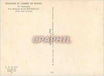 La Bourboule — Luftbild — Edition Jean-Jaurès — Rückseite