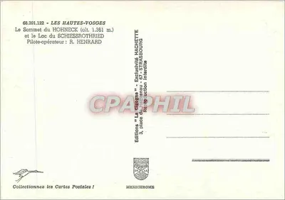 Szczyt Hohneck (wys. 1.361 m.) i jezioro Schiessrothried — Wydawnictwo 'La Diorome' — Rewers