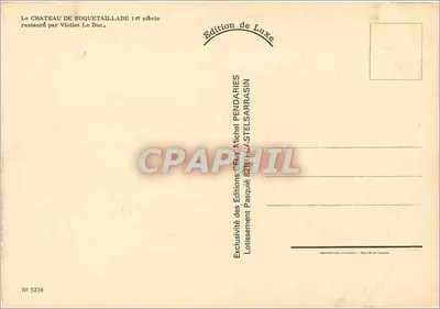 Zamek Roquetaillade — XIV wiek — Wydanie luksusowe, Michel Pendaries — Rewers