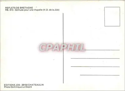 Cornouaille — Ansicht der Kapelle der Jungfrau der Freude — Éditions Jos — Rückseite