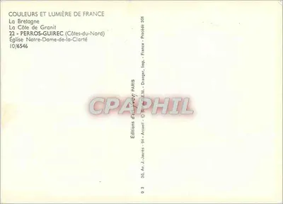 Igreja de Nossa Senhora da Claridade — Perros-Guirec (Côtes-du-Nord) — Éditions Acquell — Verso