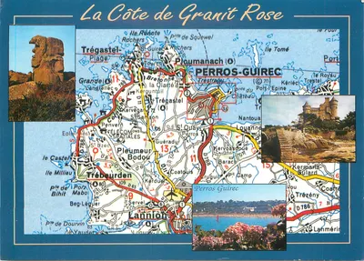 A Côte de Granit Rose — Carta turística — Michelin