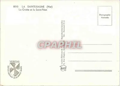 La Sainte-Baume (Var) — A Gruta e o Santo Pilon — Edição Especial da Sainte-Baume — Verso