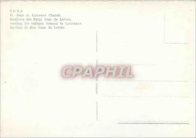 Rzym - Bazylika św. Jana w Lateranie — wydawca nieodczytelny — Rewers