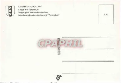 Amsterdam — Singel com Torensluis — A 43 — Verso