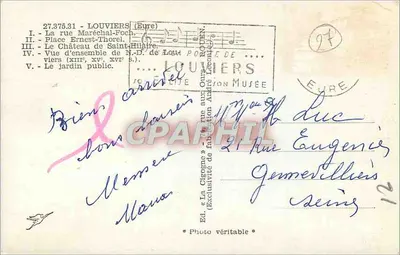 Louviers — widok panoramiczny — Wyd. « La Cigogne » — Rewers