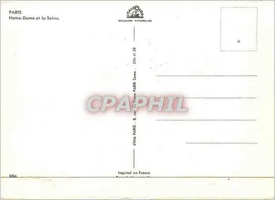Notre-Dame w Paryżu — Seina — wydawca LYNA PARIS, nr 996 — Rewers